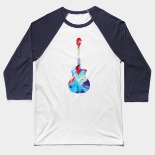 Acoustic Guitar Paint Texture Baseball T-Shirt